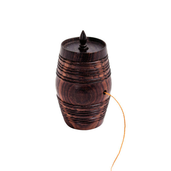 Treen barrel thread holder