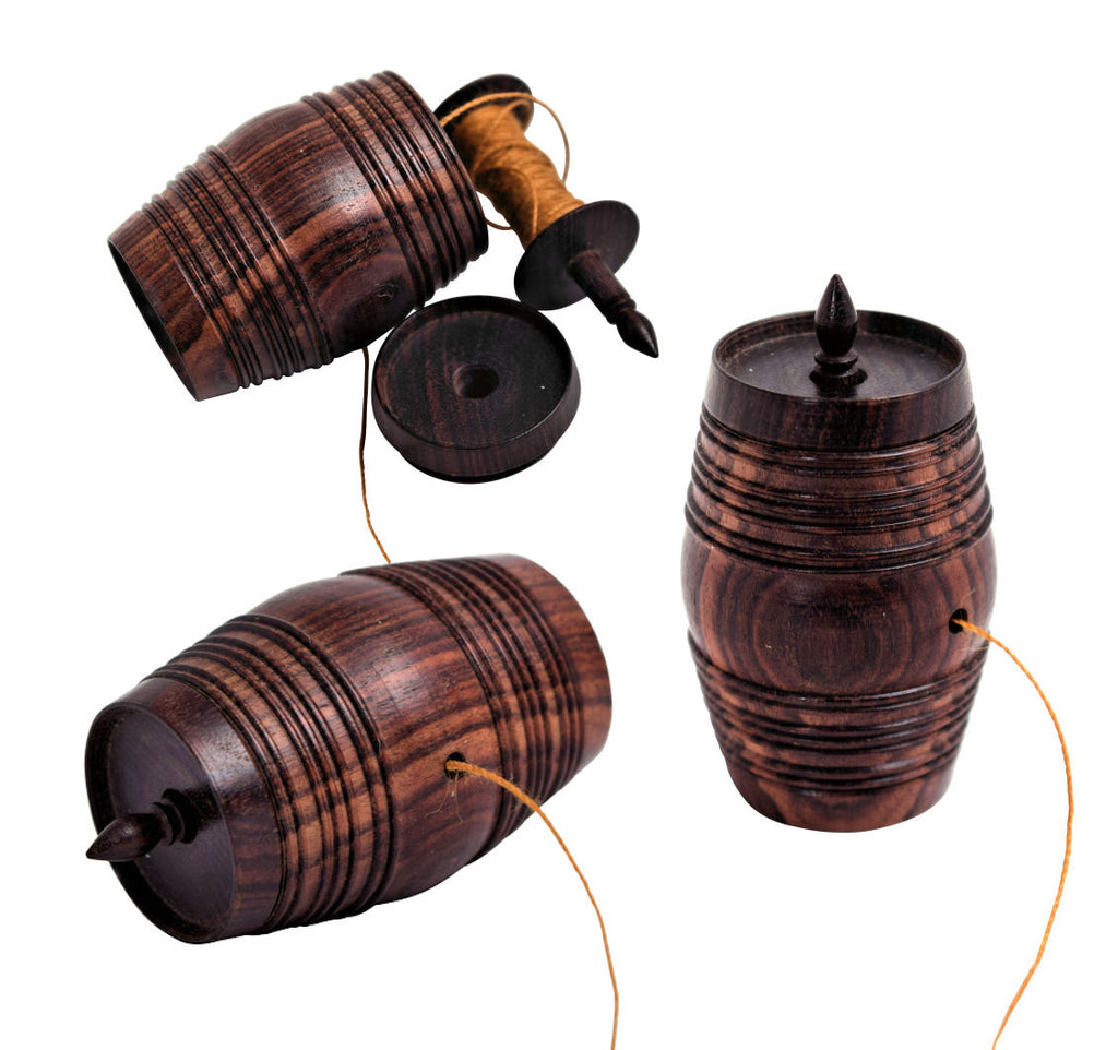 Treen barrel thread holder