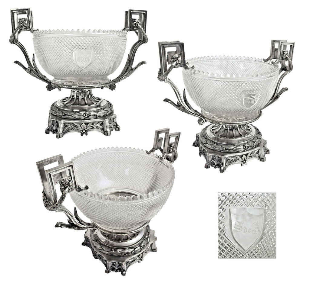 French silvered bronze centerpiece