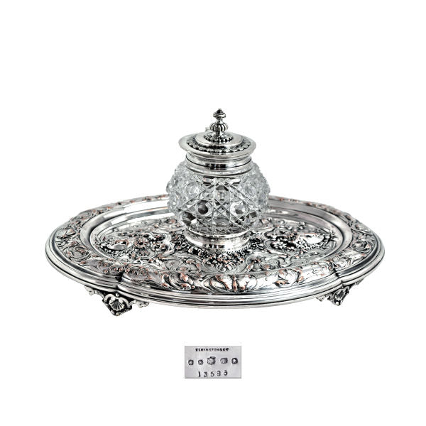 Elkington Sheffield plate inkstand
