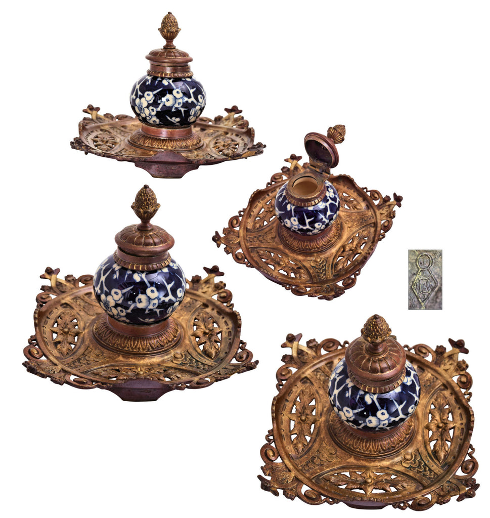 A 19th century English inkwell