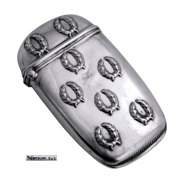 American silver match safe