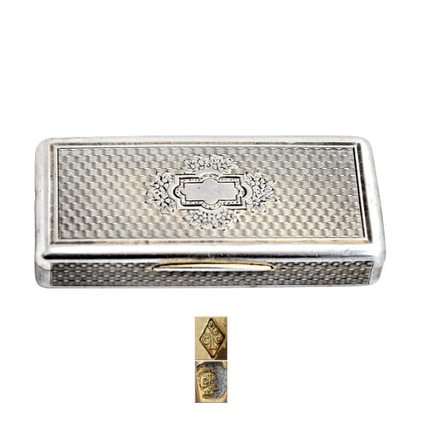 French silver match safe