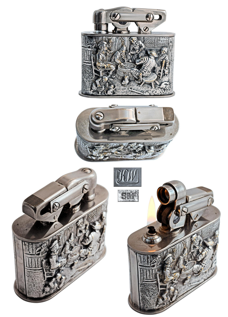 Karl Wieden tavern scene table lighter