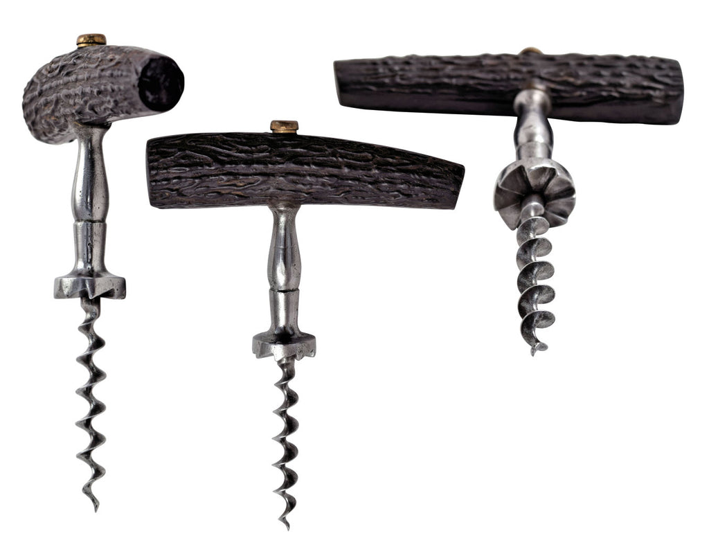 Straight pull corkscrew with cork grip