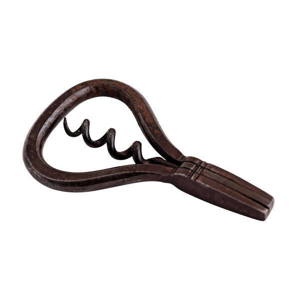 Folding harp corkscrew and carriage key