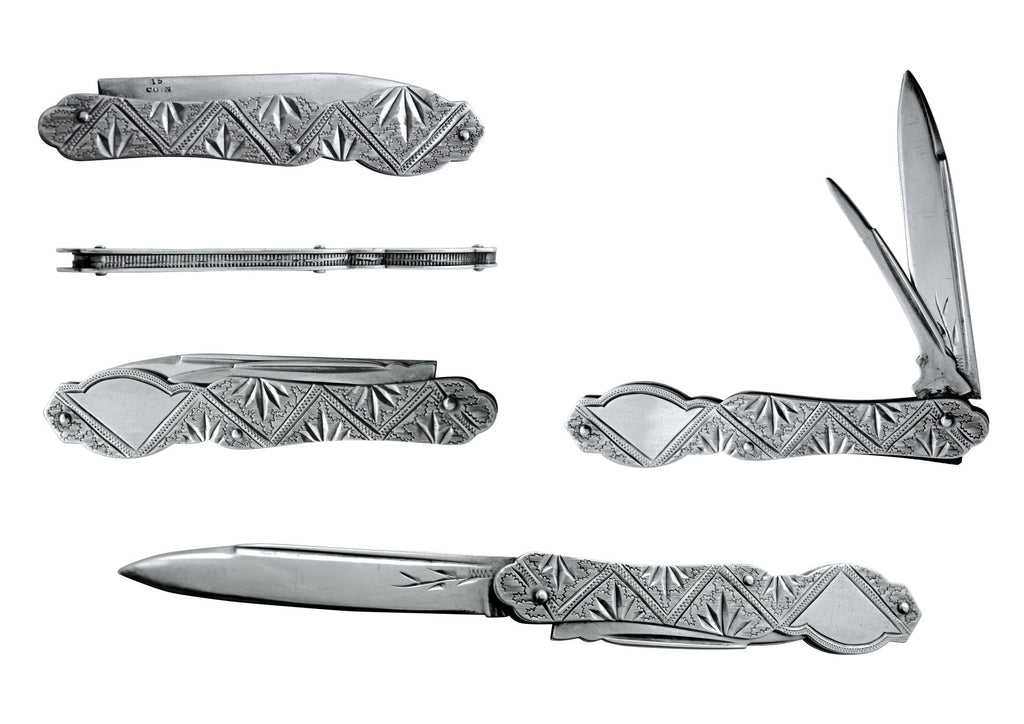 Aesthetic Movement silver fruit knife