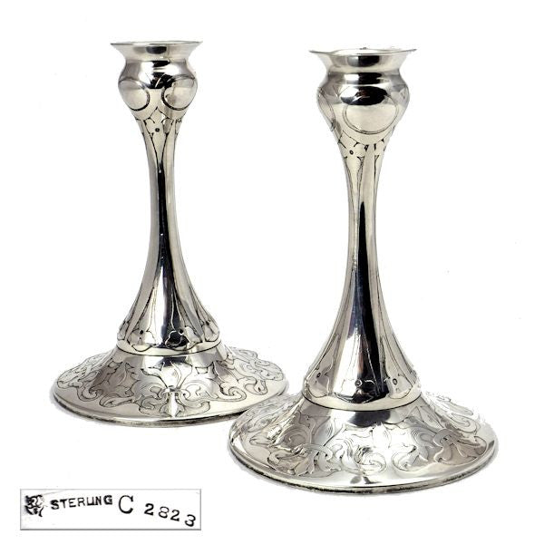Silver candlesticks