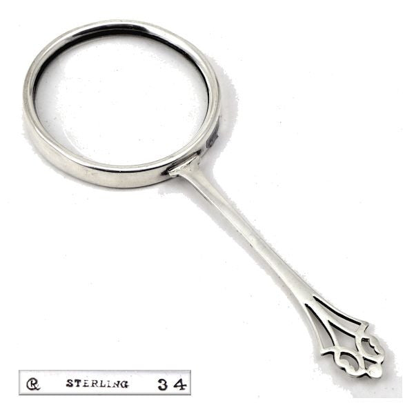 Silver magnifying glass