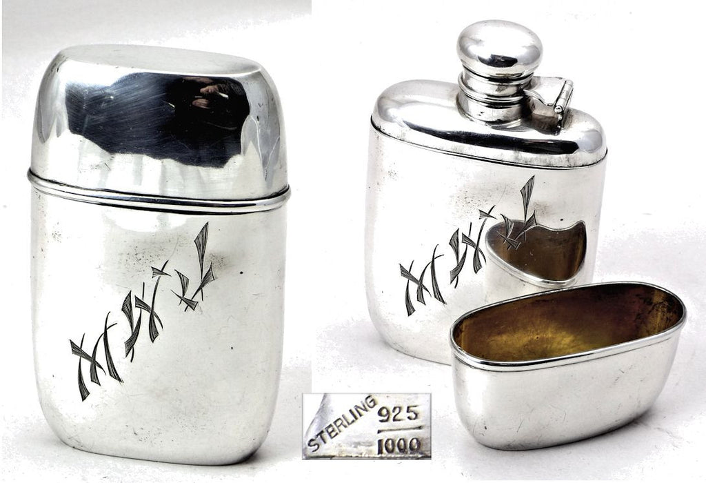 Sterling whiskey flask