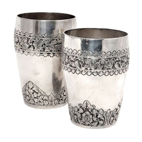Thai silver beakers