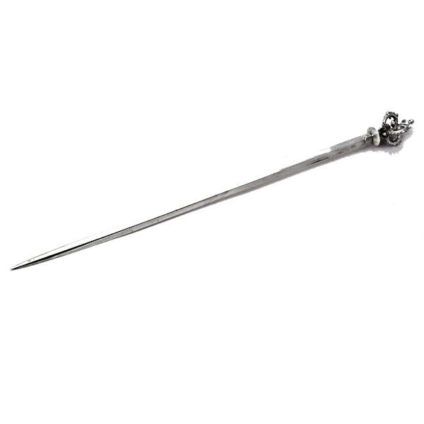 Silver serving skewer