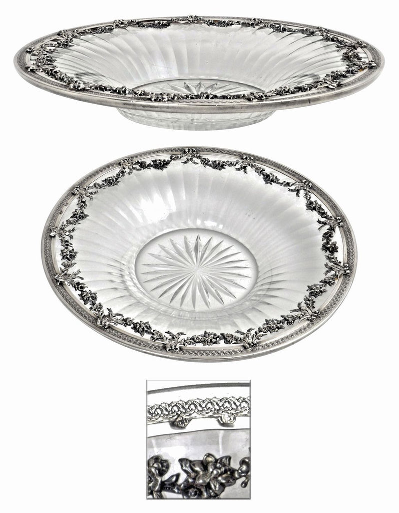 French silver rimmed dish