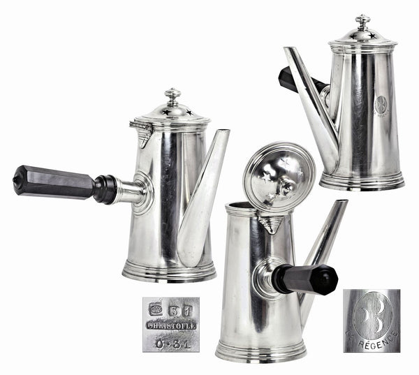 Left handed chocolate pot