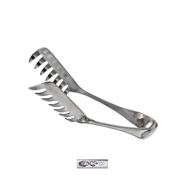 Italian silver spaghetti serving tongs