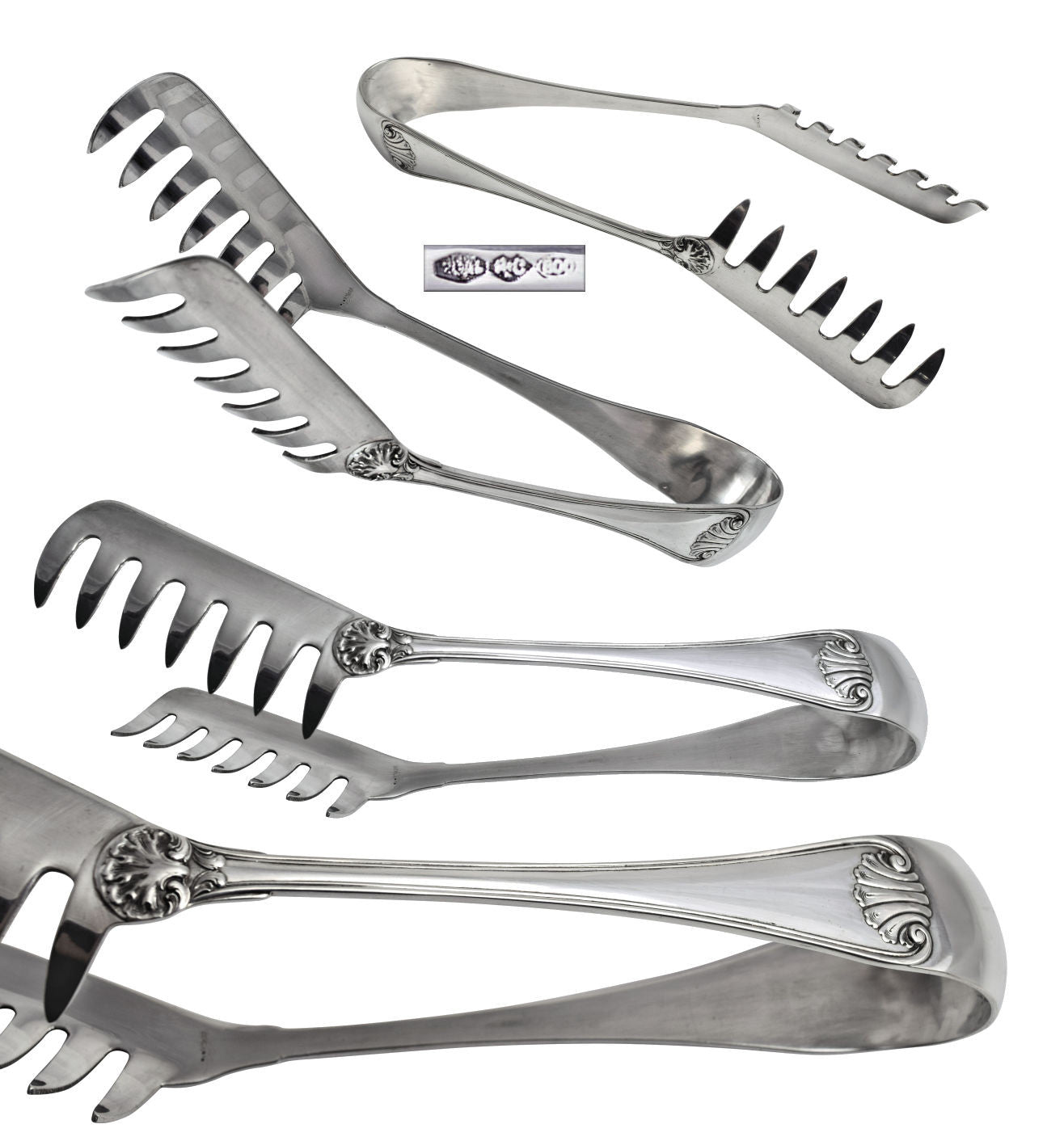 Piazza Stainless-Steel Pasta Tongs