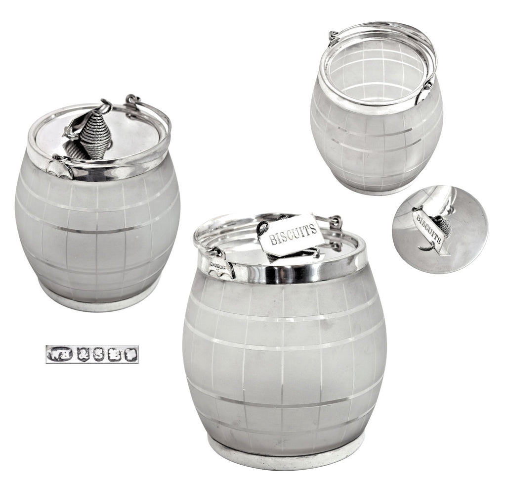 William Hutton & Sons biscuit barrel