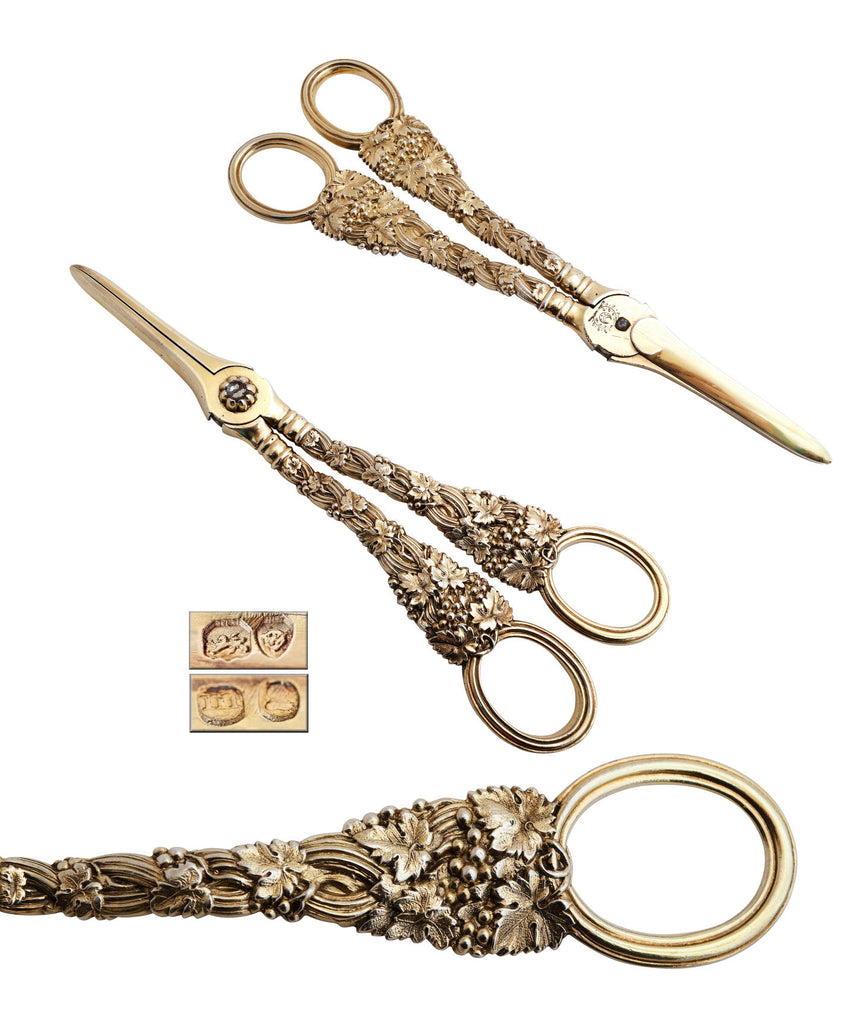 William Eley sterling grape shears