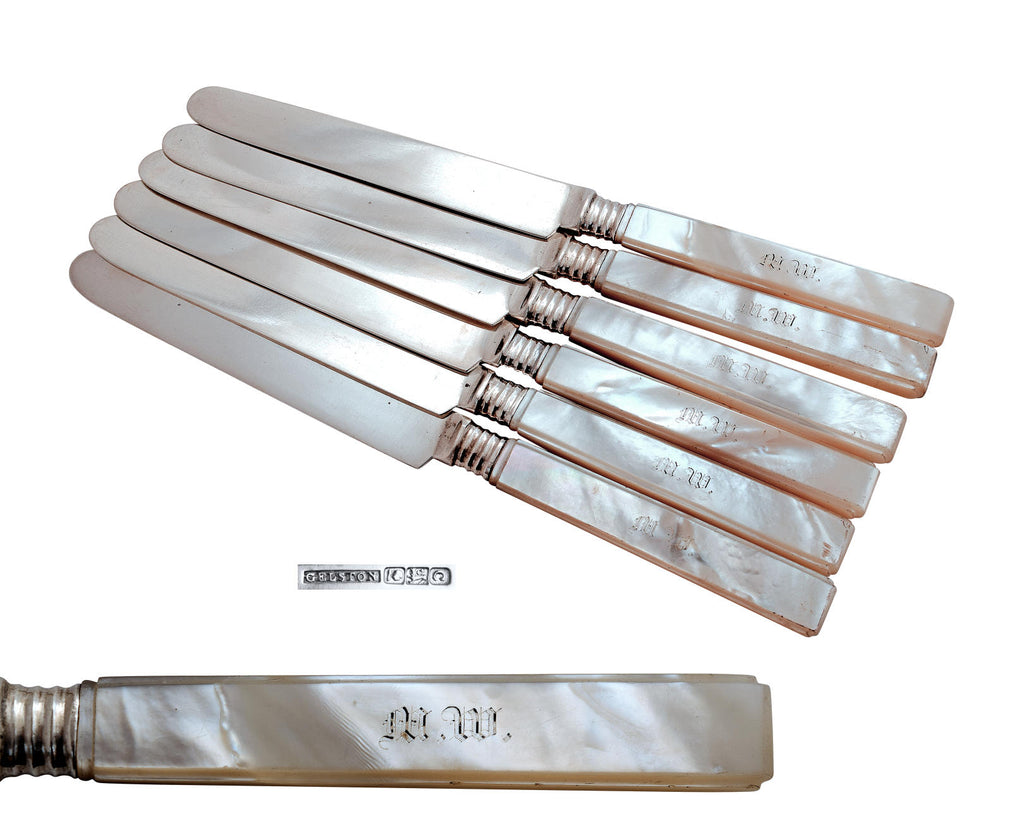 American coin silver fruit knives