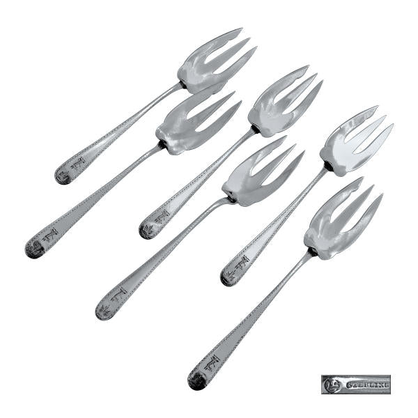 William B. Durgin silver pastry forks