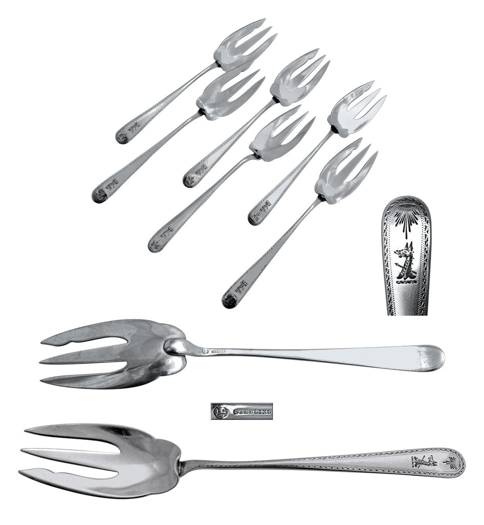 William B. Durgin silver pastry forks