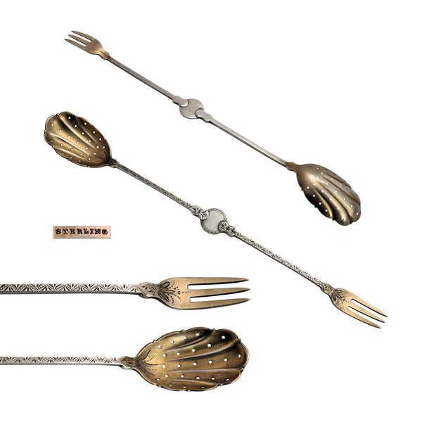 Sterling silver olive spoon