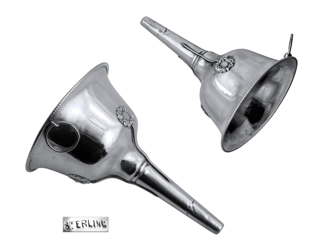 Sterling silver flask funnel