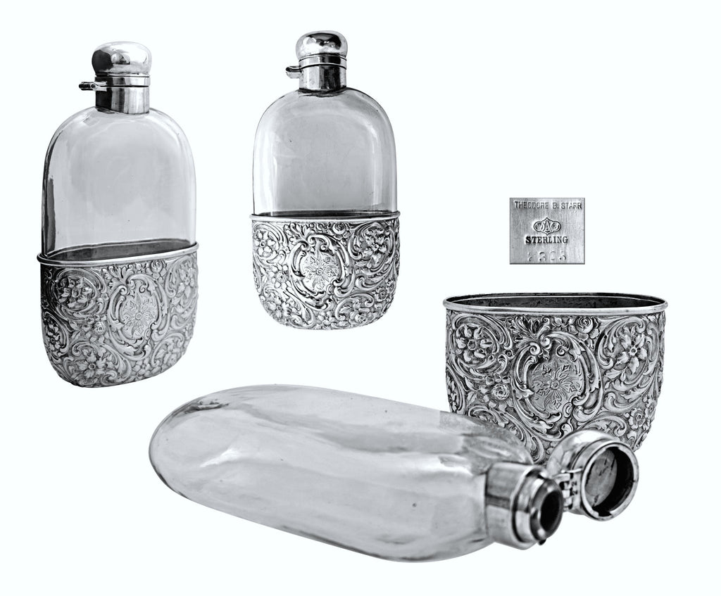 Alvin Mfg Co whisky flask