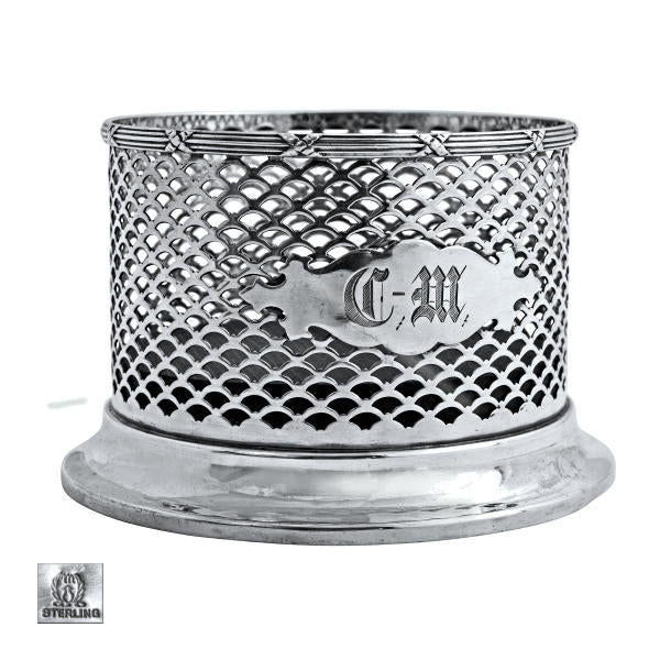 American silver wine coaster